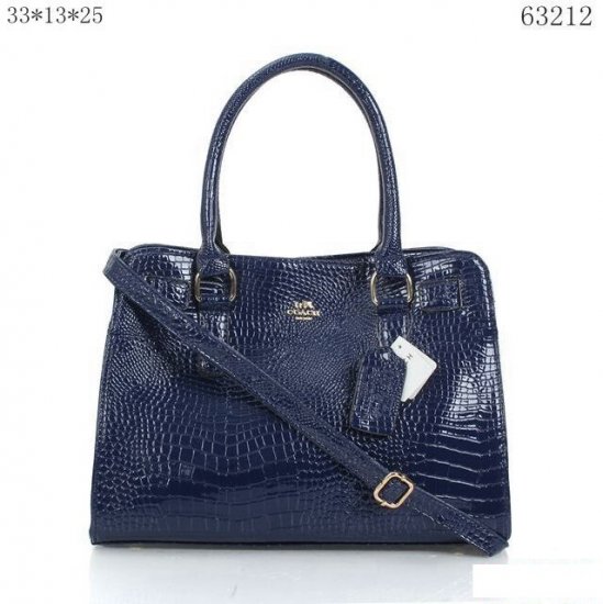 Coach Buckle Logo Medium Blue Satchels EMU | Women